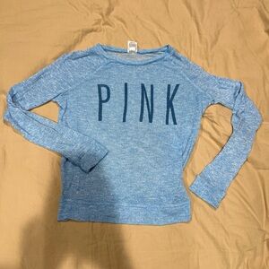 PINK Victoria's Secret Light Blue Long Sleeve Tee